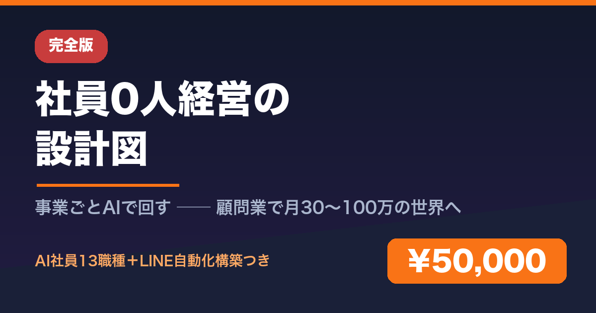 社員0人経営の設計図