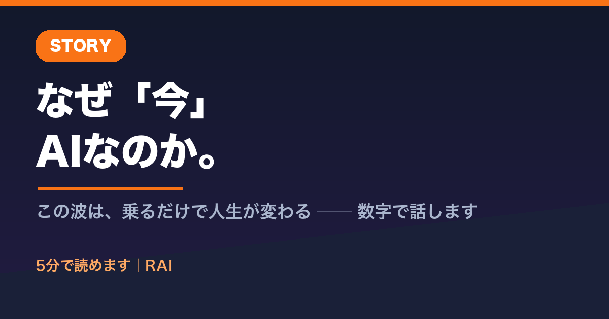 なぜ「今」AIなのか